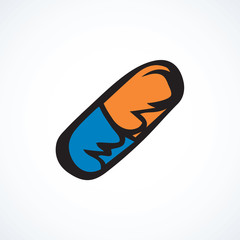 Capsules. Vector drawing