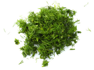 fresh cut dill isolated on white background