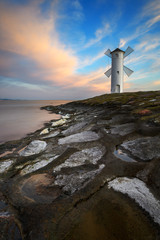 Sonnenuntergang am Leuchtturm M&uuml;hlenbake 