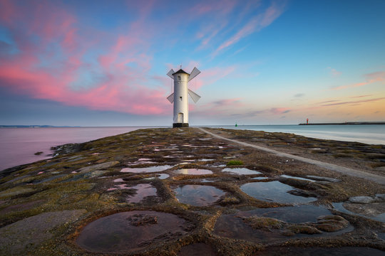 Sonnenuntergang am Leuchtturm M&uuml;hlenbake 