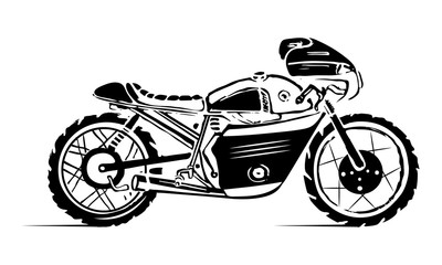 Obraz na płótnie Canvas Moto bike icon. Cafe racer. 