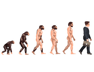 Human evolution from ancient times till nowadays.
