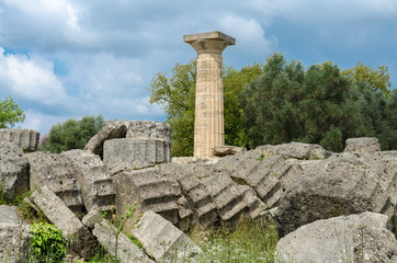 The archaeological site of ancient Olympia. The place where olympic games were born in classical...