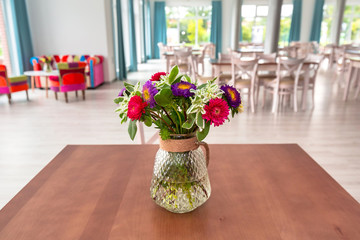 Bouquet of blossom flowers on the table