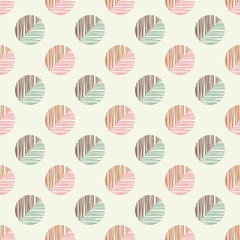 Polka dot seamless pattern. Scribble texture. Textile rapport.