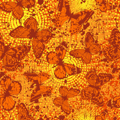 Fototapeta na wymiar orange butterfly background