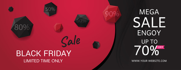 Black Friday sale posters vector.