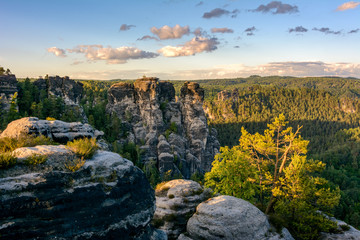 Rocks in the Germany national park. Saxon Switzerland national park, Saxony