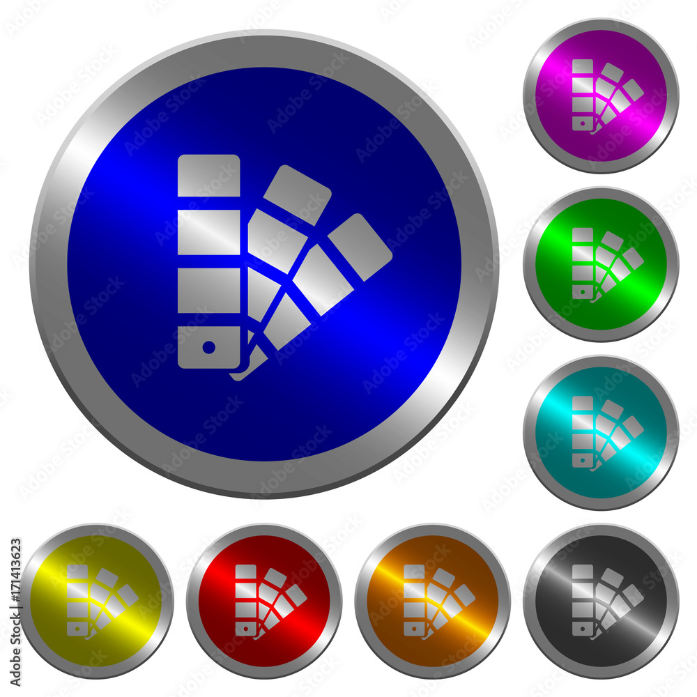Poster color swatch luminous coin-like round color buttons