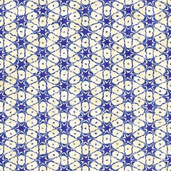 Native batik seamless watercolor artistic boho style colorful square pattern.