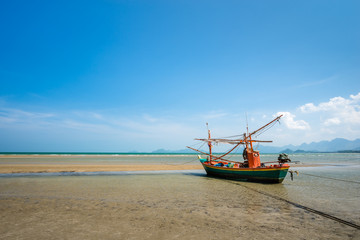 fishing boat on the beach