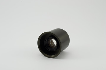 old lens on isolated white background