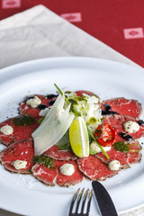 smoked meat with vegetables