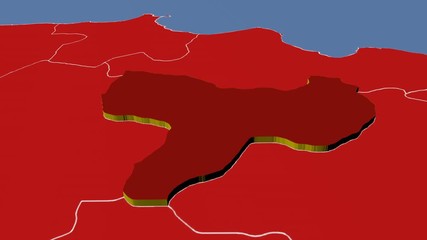 Amasya - Turkey, region extruded. Solids