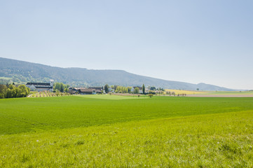 Mariastein, Dorf, Kloster, Kloster Mariastein, Wallfahrt, Wanderweg, Obstbäume, Landwirtschaft, Metzerlen, Frühling, Solothurn, Schweiz