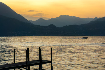 sunset lake Como, Italy