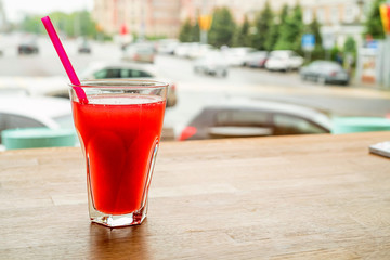 Sweet fresh strawberry juice