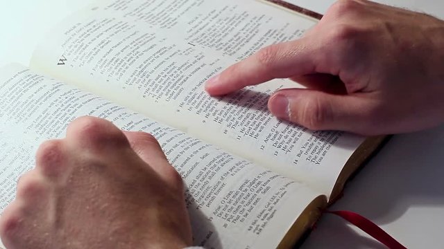 Man Studies The Bible