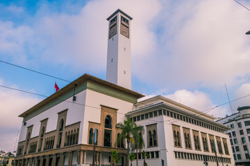 Low angle View of Casablanca's Clock tower