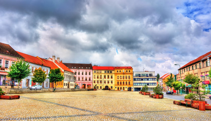 Buildings in the old town of Trebic, Czech Republic