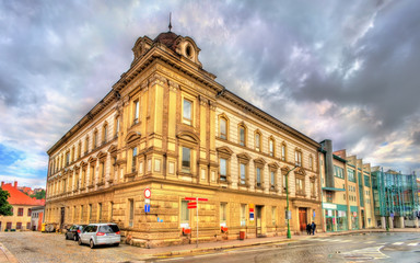 Obraz premium Buildings in the old town of Trebic, Czech Republic