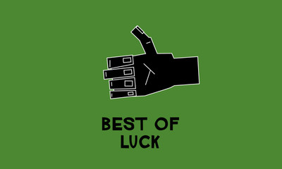 Best of Luck (Vector Illustration Design Concept)