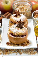 delicious baked stuffed apples, vertical