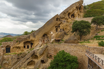 Monastery David Goreji large cave complex in Kakheti Georgia on the border with Azerbaijan