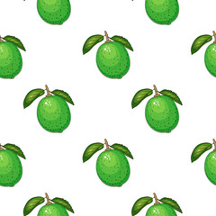 Fresh print with lime. Seamless pattern