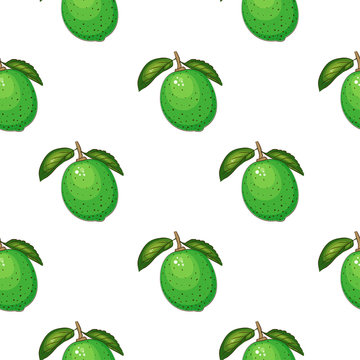Fresh print with lime. Seamless pattern