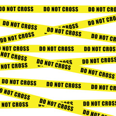 Fototapeta premium do not cross tape illustration