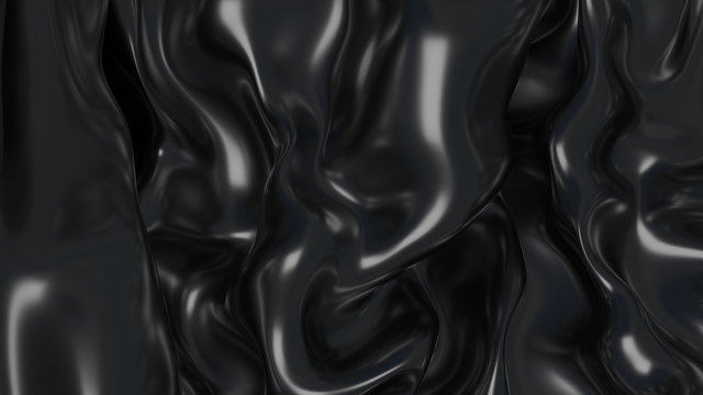 3D Illustration Black Resin