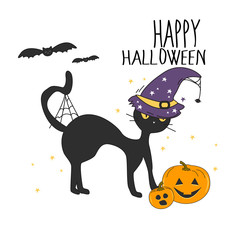 halloween, black cat background