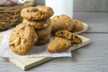 Cookies cut on paper.