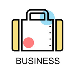 Briefcase for businessman on white background