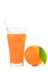 fresh orange isolated on white background