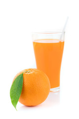 fresh orange isolated on white background