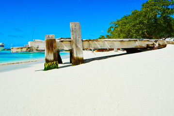 Fototapeta premium pier, beach, sea, water, ocean, sky