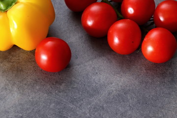 Peppers and tomatoes.
