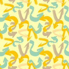 Seamless pattern with colorful grungy arrows. Perfect for print on wrapping paper, fabric etc.