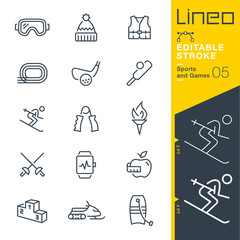 Lineo Editable Stroke - Sports and Games line icons
Vector Icons - Adjust stroke weight - Expand to any size - Change to any colour