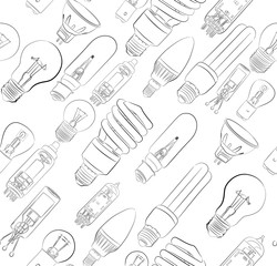 black seamless background from electric lamp sketches