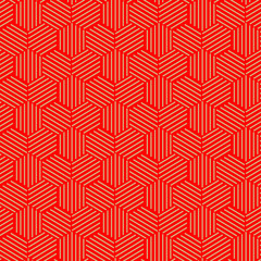 Geometric traditional red Seamless background pattern.