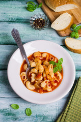 Tomato soup with pasta