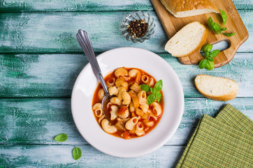 Tomato soup with pasta