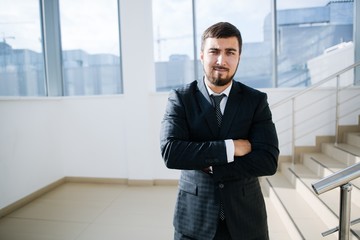 Fototapeta premium businessman in black suit
