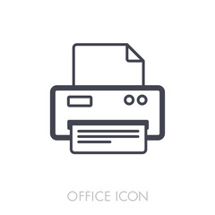 Fax outline icon. Office sign