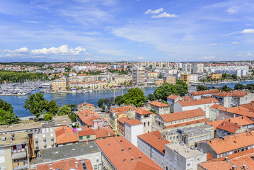 Fototapeta premium Zadar city from tower. Dalmatia. Croatia.