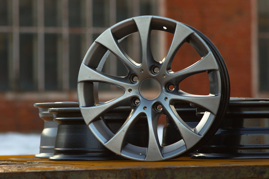 Close Up Of Rims Car Alloy Wheel