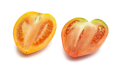 tomatoes on a white background